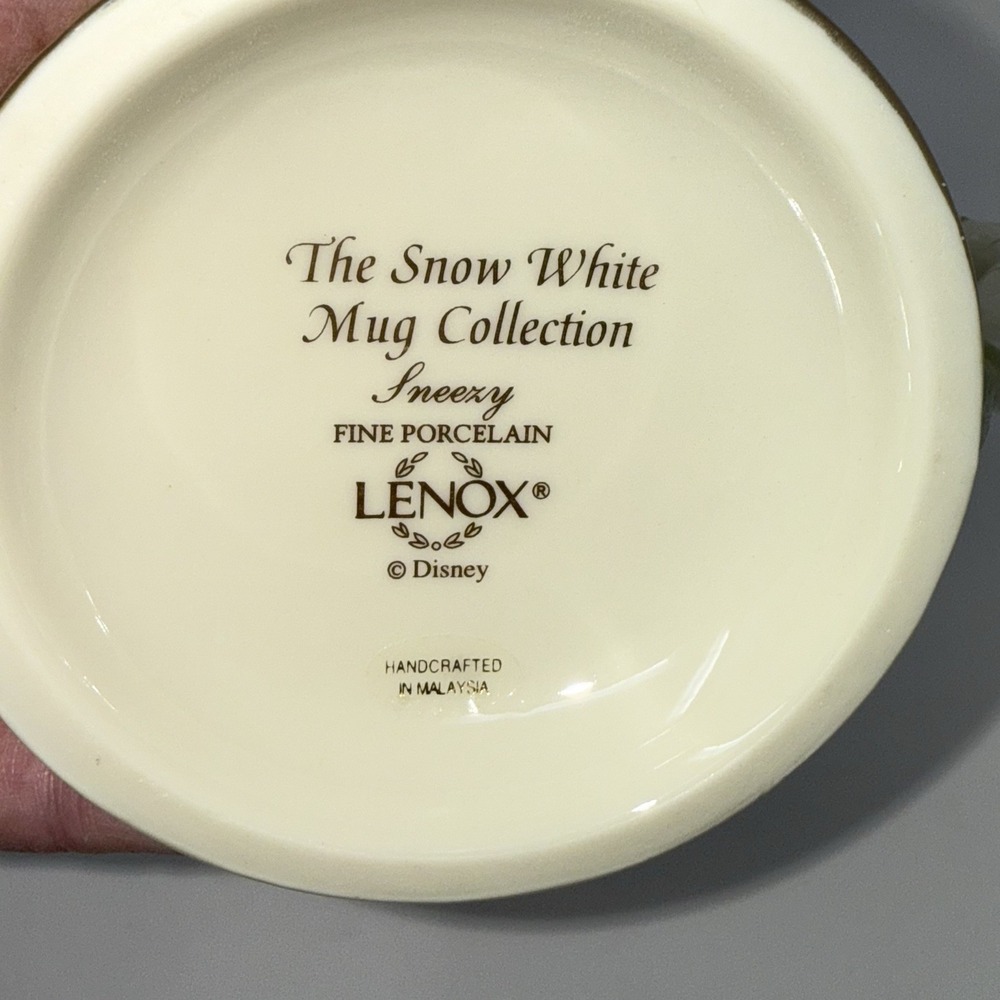 NEW LENOX Disney SNEEZY MUG Snow White Collection in BOX - Picture 6 of 8